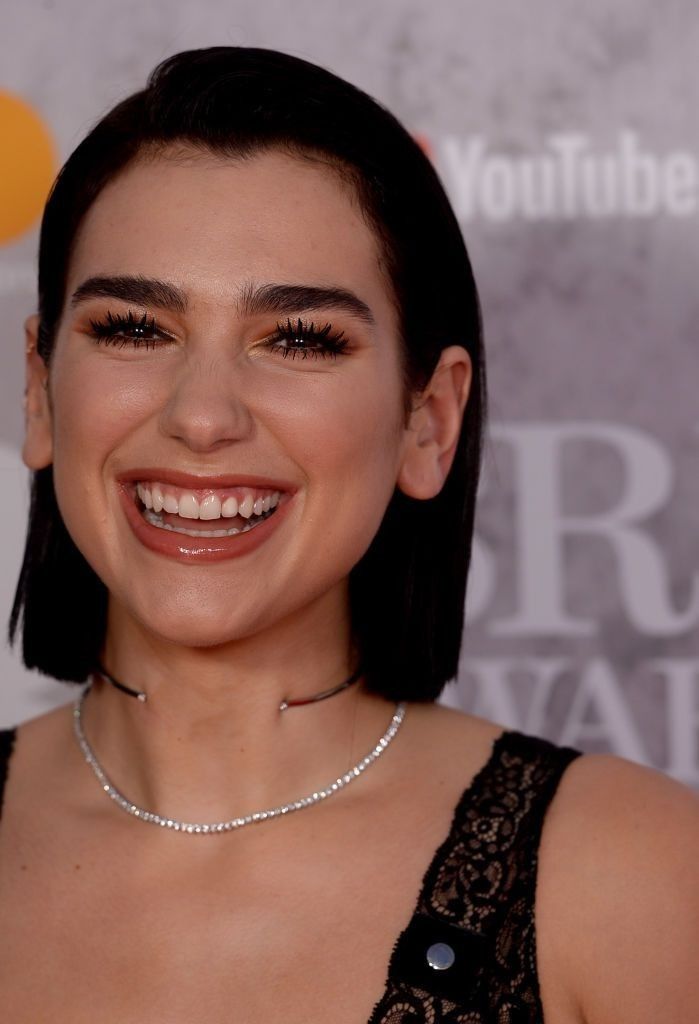 Dua Lipa before dental veneers