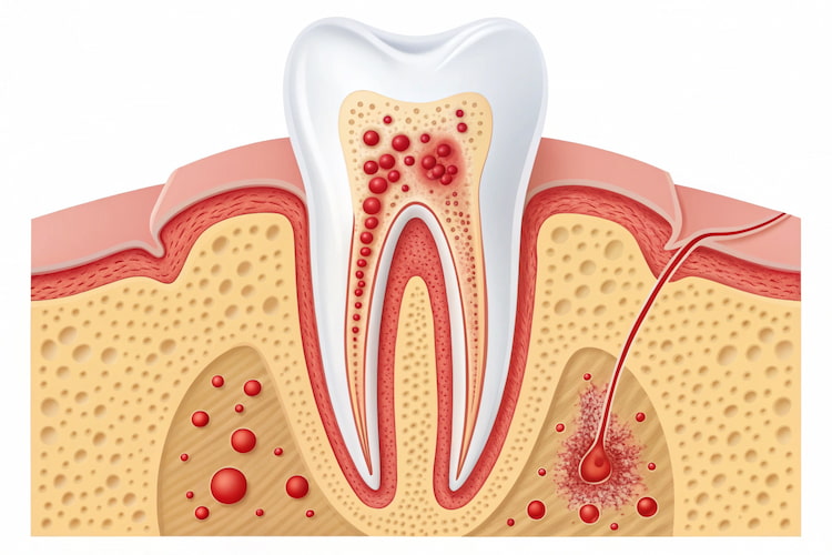 a photo showing what happens if a dental abscess is left untreated 