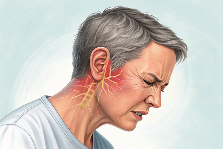 a photo of a patient showing TMJ disorders symptoms