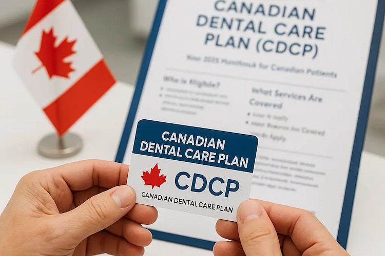 a photo of a card on how to apply for CDCP