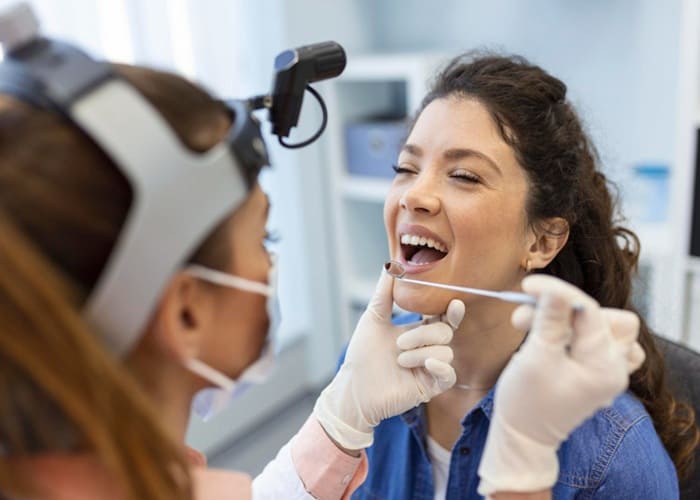 a dentist and a patient